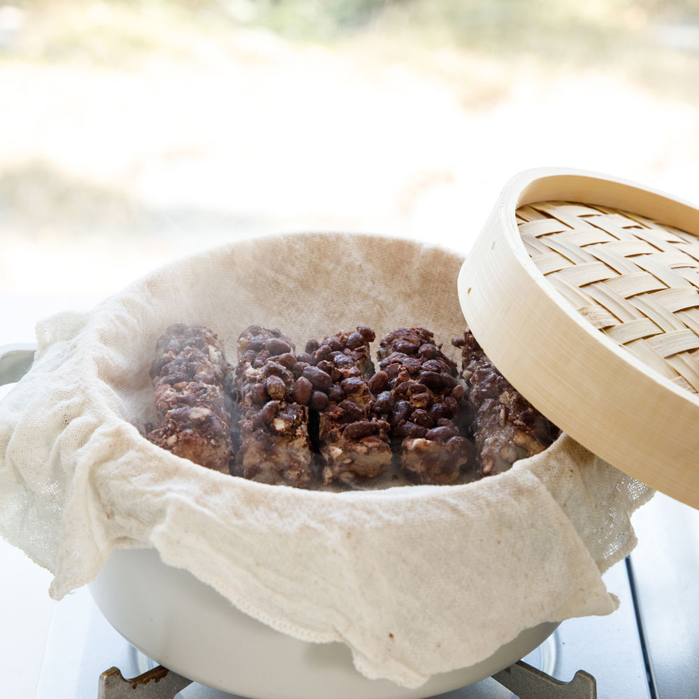 싸리재 국산 팥시루떡 [무설탕통팥 현미 찰떡240g] 식사대용떡 아침 팥떡 찰시루떡
